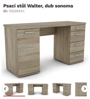 PSACÍ STŮL WALTER - dub sonoma
