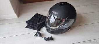 Moto helma/přilba vyklápěcí s interkomem