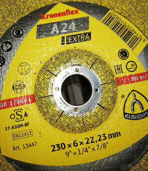 kotouče brusný 230 x 6 x 22,2 mm A24 Extra KLINGSPOR
