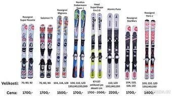 Dětské lyže po servisu