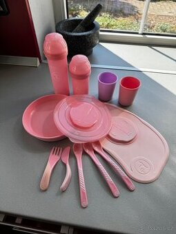 Twistshake růžová sada nádobí