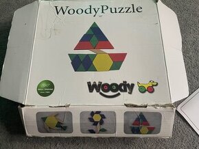 Kreativní dřevěné geometrické tvary, tangramy Woody puzzle