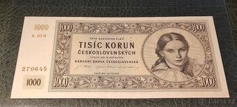 1000 k. ČSR 1945 série B 02 perforace 3 m.d. top stav