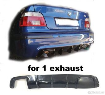 BMW E39 Zadní nárazník, difuzor, M5 HM LIP, spoiler 1, výfuk