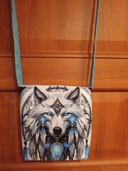 Kabelka crossbody - ruční práce - vlk