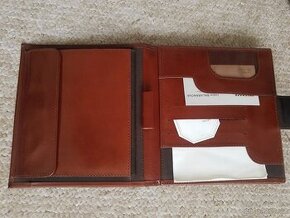 kožený zapisník-peněženka