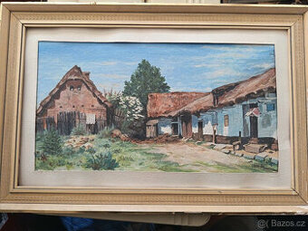 obraz 60x40 Hospodářství na vsi autor Uher známý restaurátor