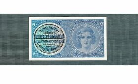 Staré bankovky - 1 koruna 1940 STROJOVÝ PŘETISK, bezvadná