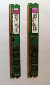 2ks Kingston 2GB DDR3 1333 (moduly KVR1333D3N9K2)