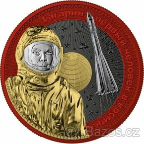 Super stříbrná mince 1oz Intercosmos:Gagarin 2021 jen 607ks