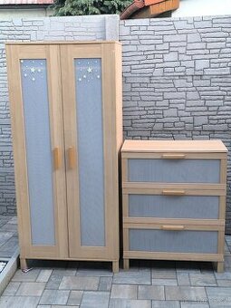 Prodám šatní skříň a komodu IKEA