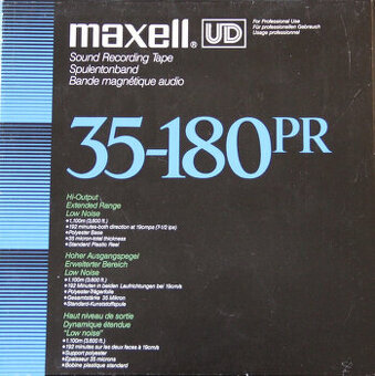 ♫ Magnetofonová ALU cívka MAXELL UD 35-180 PR (N) ♫♫