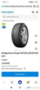 Bridgestone Ecopia EP150 195/55 R16 87V
