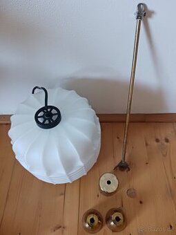 SKLENĚNÝ LUSTR DESIGNOVÝ 60-70. LÉTA
