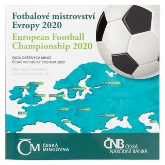 Sada oběžných mincí 2020 ME ve fotbale stand - 1