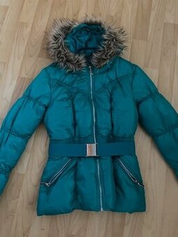 Tyrkysová dámská zimní bunda, vel.40, zn.H&M, NOVÁ