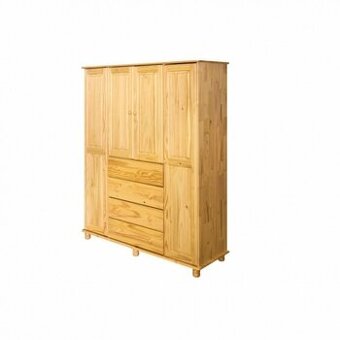 Dřevěná skříň 4dveřová 8852 lak