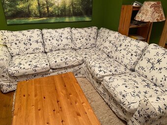 Rohová sedačka IKEA Ektorp-výborný stav + náhradní pratelný