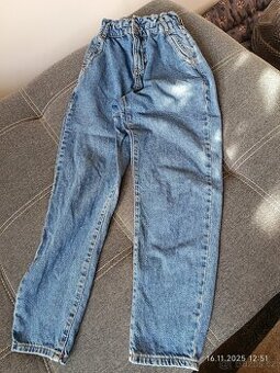 ZARA baggy modré vel.32/XS