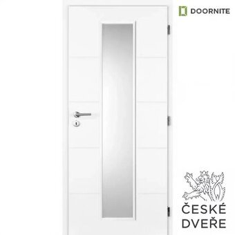 Dveře bílé 80P a 70P bílé, prosklené - nové
