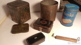 Staré plechovky-cukr, Vitana a další - cena za vše