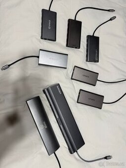 Dokovaci stanice USB-C, ruzne druhy.