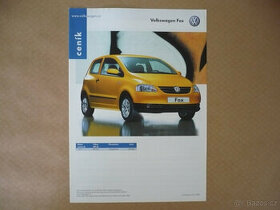 Prospekt VW Fox ceník