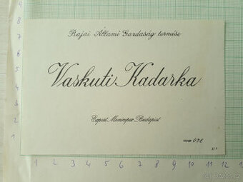 Vaskuti Kadarka - Maďarsko - etiketa od vína