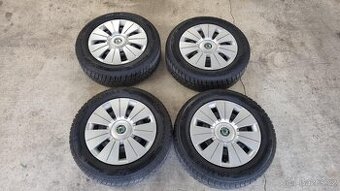Fabia 5x100 R14 komplet plech.zimní kola