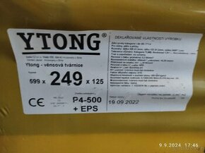 Ytong věncová tvárnice 599x249x125