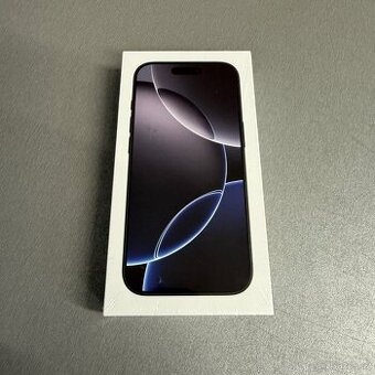 Nerozbalený iPhone 16 Pro 128GB černý titan, záruka O2