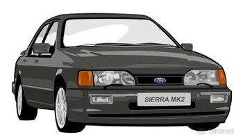 Ford sierra mk2 čelní sklo zelené