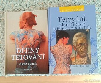 Prodám 2 krásné knihy o TETOVÁNÍ (Martin Rychlík)