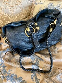 GUCCI G Wave Black Leather Bag kozena kabelka