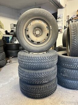 Plechové disky 5x100 R15 + Pneu 195/65 R15 91T Sava