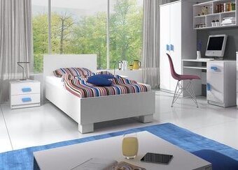 Postel jednolůžko s matrací a roštem