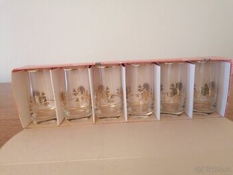 Sada 6ks skleniček sklárny Lednické Rovné