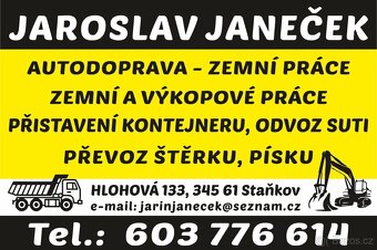 Výkopové práce a autodoprava