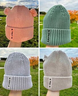 Dětská pletená čepice (s výšivkou jména)