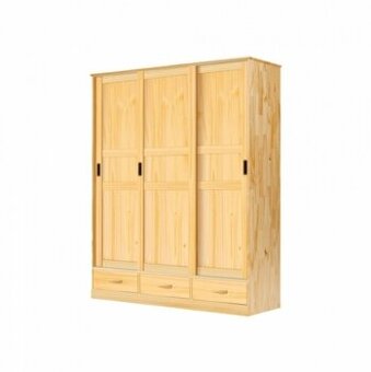 Dřevěná skříň 3dveřová ONIX posuvné dveře