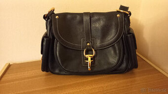 kabelka dámská černá, kožená - 1