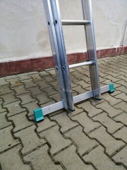 Al-hliníkový žebřík 2x6m se základnou