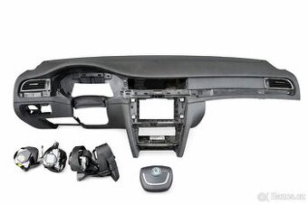 Airbagová sada Škoda Superb II - Palubka Airbag Pásy