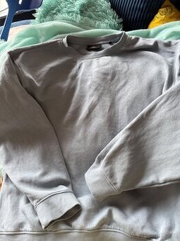 Oversized mikina modrošedá. Příjemný materiál