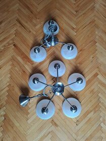 Dvě nástropní lampy - 3 a 5 ramen - 1