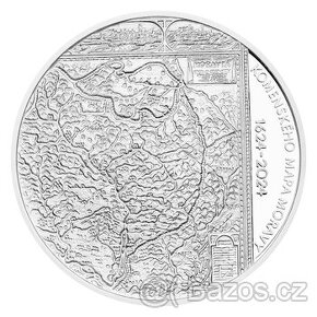 Pamětní stříbrná mince 200,- ČNB 2024 Mapa Moravy BK, PROOF