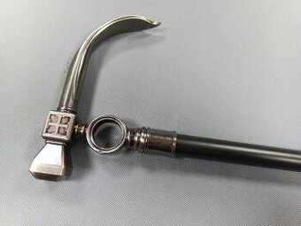 Vycházková hůl se skrytou čepelí, kladívkema hákem - 1