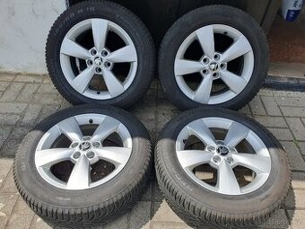 Alu kola Skoda 5x100 r15 6j et38 pneu 185/60/15