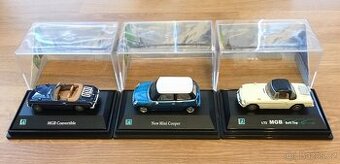 Modely aut 1:72 Cararama MGB, Mini Cooper, Renault,Volkswagn