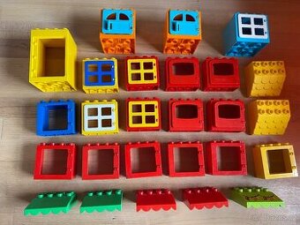 Lego Duplo okna, střechy
